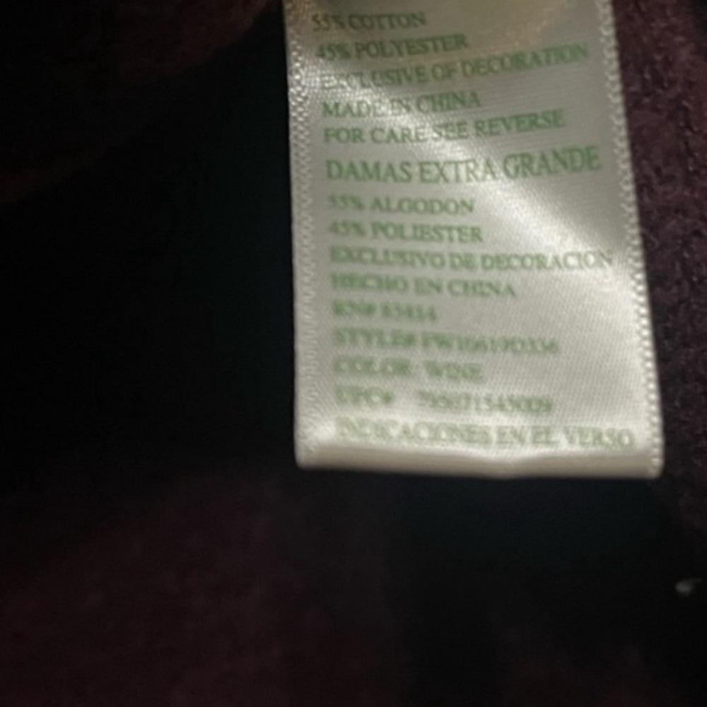 Womens Green Tea On Coud Wine Sweatshirt - Picture 5 of 5